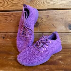 Allbirds Wool Runners Up Faux Sherpa Fuzzy Purple Lace Up Sneakers youth 3